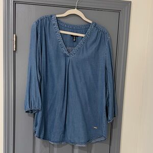 Jones New York Signature Long Sleeve Tunic Top